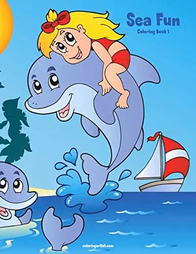 Sea Fun Coloring Book 1: Volume 1 Multicolour Childrens Coloring Book by Createspace