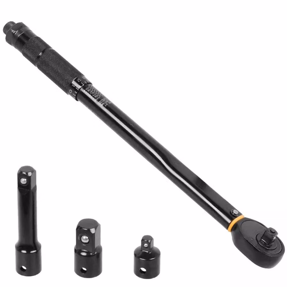 NESTLUNE 3 in 1 Torque Wrench Ratchet with 1/4 inch, 3/8 inch and 1/2 inch Drive in Black – 4