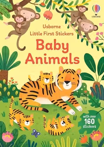 Usborne Little First Stickers Baby Animals Multicolour Paper Book – 1