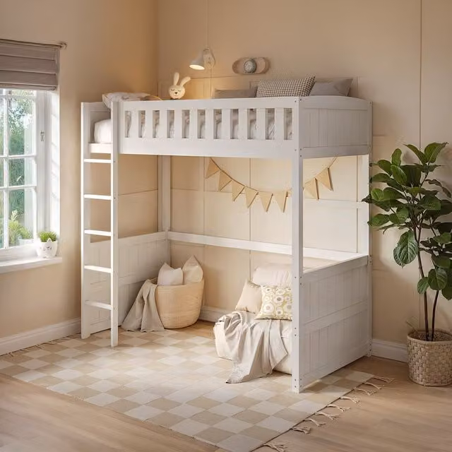 Flair Bea High Sleeper Single Bed in White