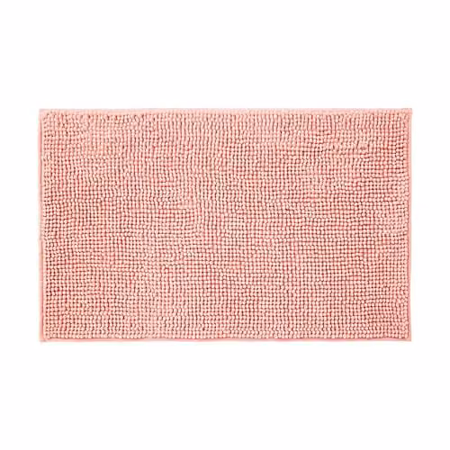 Allure Bath Fashions Pink Chenille Microfibre Non-Slip Bath Mat W: 60 cm, D: 90 cm – 1