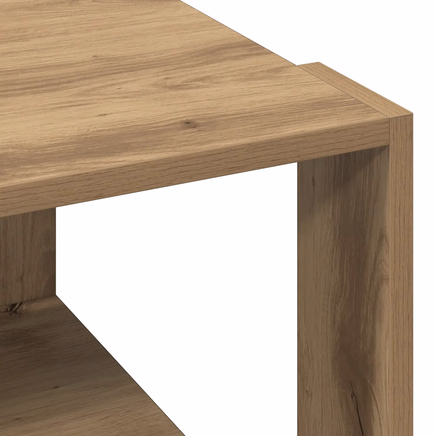 Berkfield Home Artisan Oak Coffee Table in Brown, W/D/H: 51.5 x 51.5 x 30 cm – 3