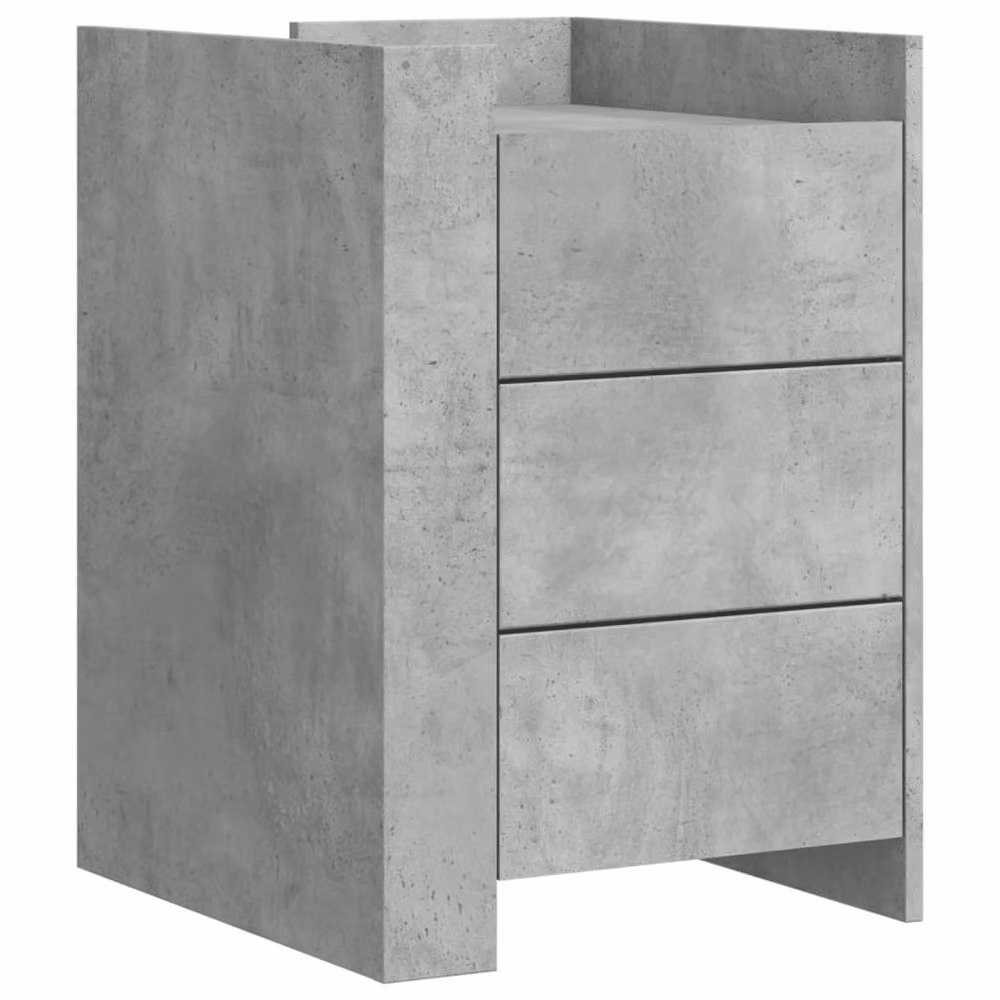 Berkfield Home Decorative Bedside Cabinet in Concrete Grey, W/D/H: 45 x 50 x 65 cm – 2