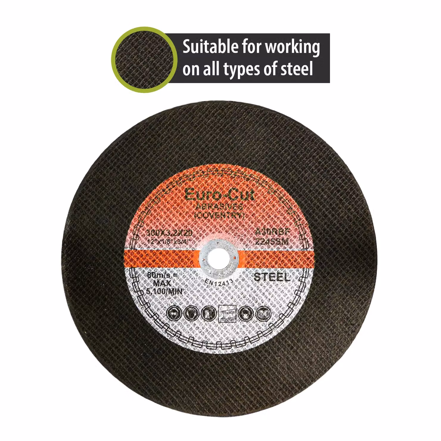 Pegdev Professional Metal Cutting Discs for Stihl Saws, Black, Pack of 15, Diameter: 300 mm – 2
