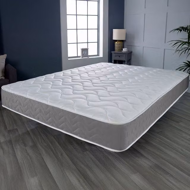 Starlight Beds Grey Soft Hybrid Memory Foam Sprung Mattress, W/D/H: 150 x 200 x 18 cm