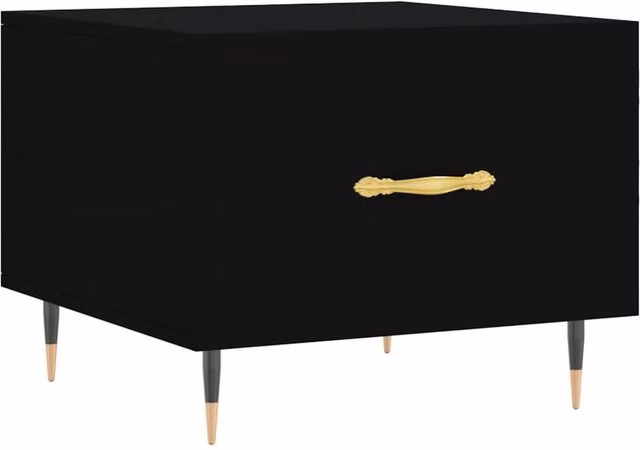 Berkfield Home Modern Black Square Coffee Table W/D/H: 50 x 50 x 40 cm – 1