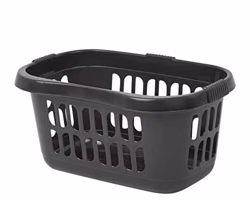Wham Casa Hipster Laundry Basket in Black, W/D/H: 58.1 x 30.48 x 30.48 cm