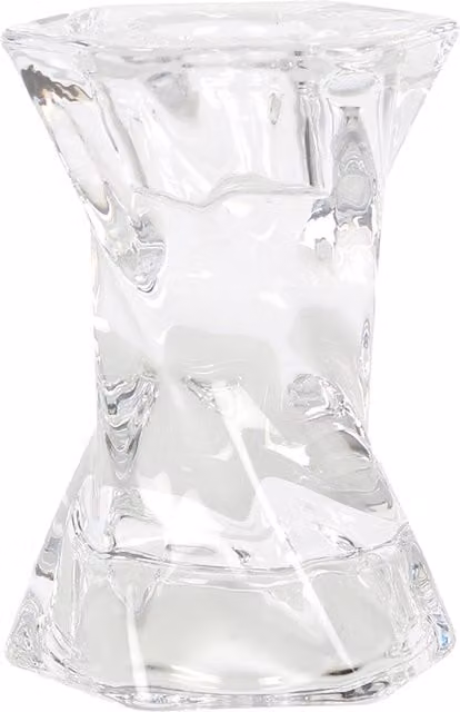KDMK Classic White and Transparent Glass Tabletop Candle Holder for Taper, Pillar or Tealight Candles