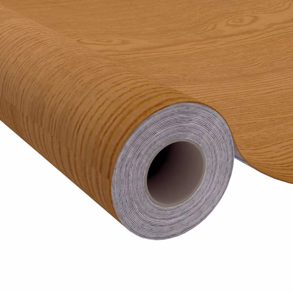 Berkfield Home Self-adhesive PVC Door Films, 2 Pieces, Light Oak Brown, W: 90 cm, H: 210 cm – 4