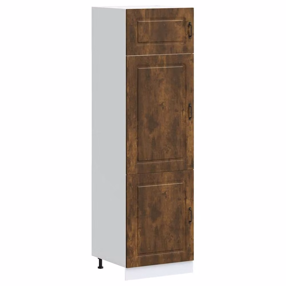 Berkfield Home Kalmar Smoked Oak Kitchen Cupboard in Brown – 2