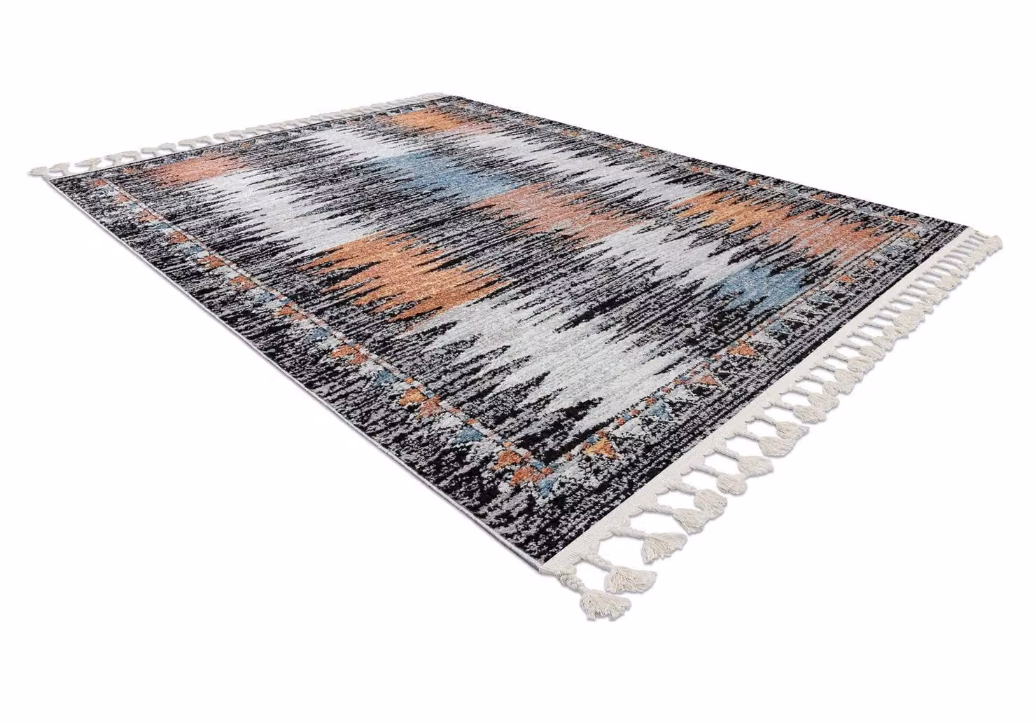 RugsX Belle Vintage Rectangular Rug in Black and Multicolour, W: 140 cm, L: 190 cm – 3