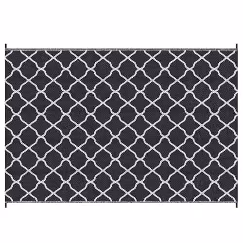 Outsunny Reversible Black Outdoor Garden Rug, W/D/H: 182 x 274 cm – 1