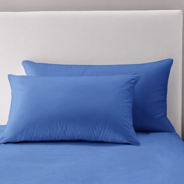 Velosso Blue Microfibre Pillowcase Pair, W: 75 cm, H: 50 cm
