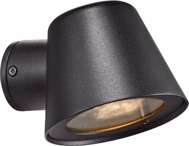 Nordlux Aleria Outdoor Wall Light in Black Metal for Garden, GU10, IP44, Mains Powered