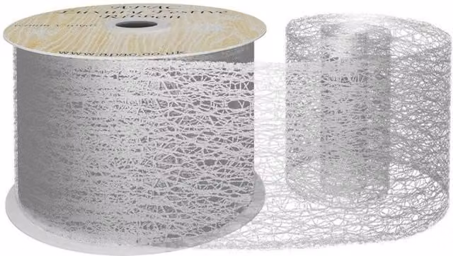 KDMD Silver Web Luxury Ribbon 63mm Party Decoration