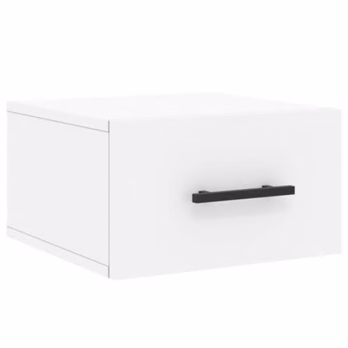 vidaXL Wall-mounted Bedside Cabinet White W/D/H: 35 x 35 x 20 cm