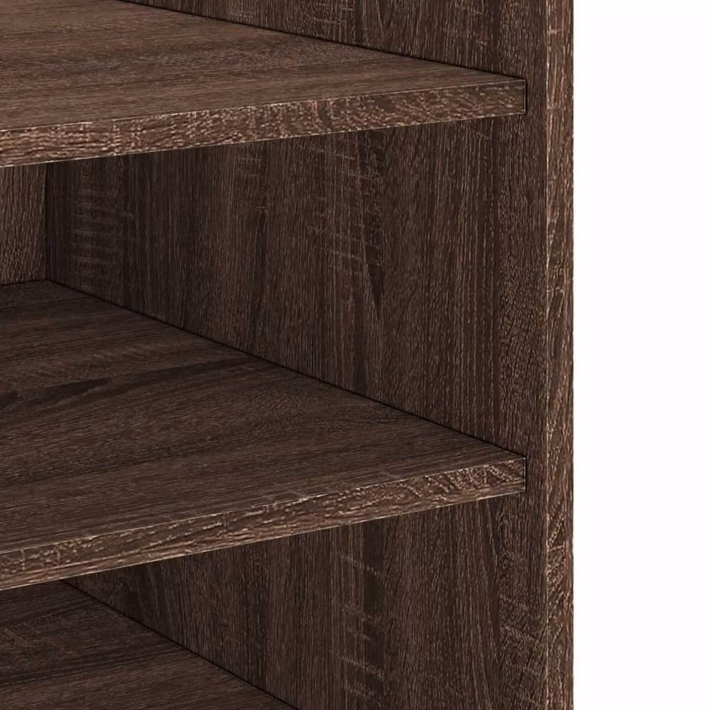 Berkfield Home Decorative Bedside Cabinet in Brown Oak, W/D/H: 45 x 50 x 50 cm – 5