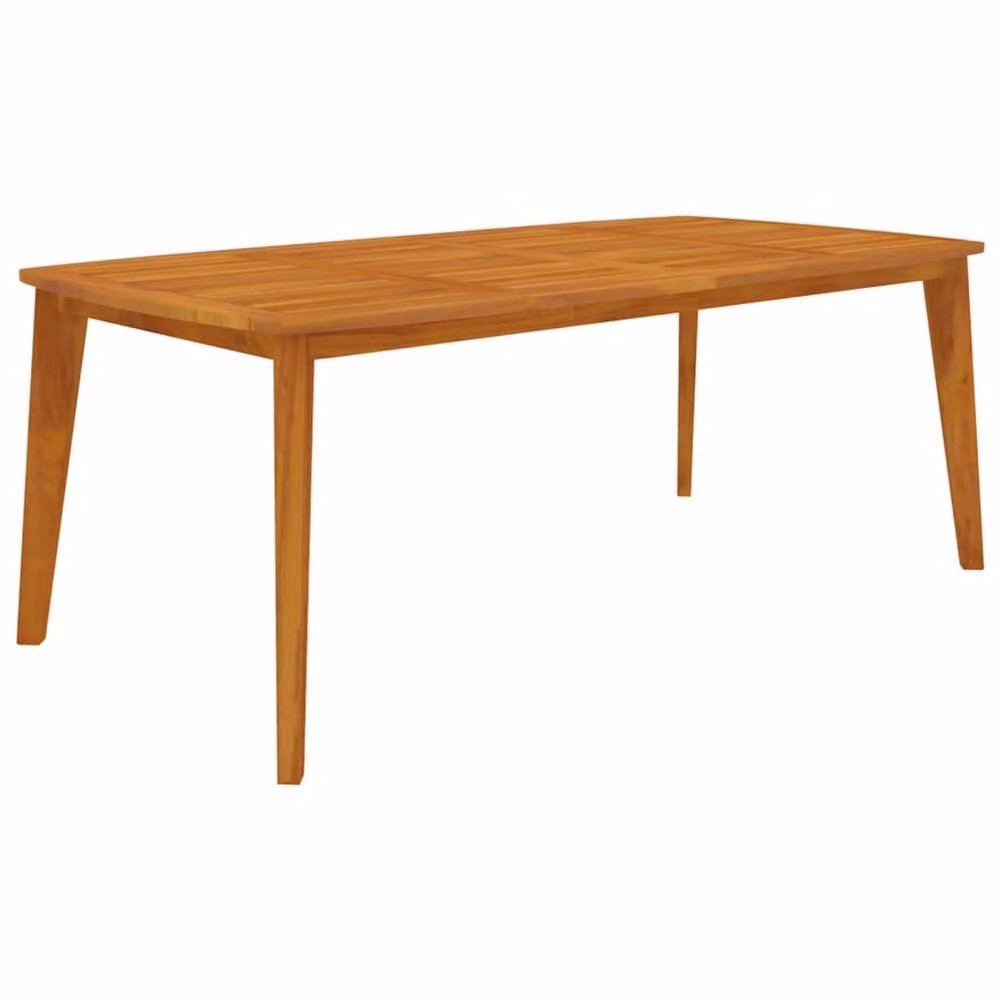 Berkfield Home Extendable Rectangular Garden Table in Brown Solid Acacia Wood, W/D/H: 200 x 100 x 75 cm