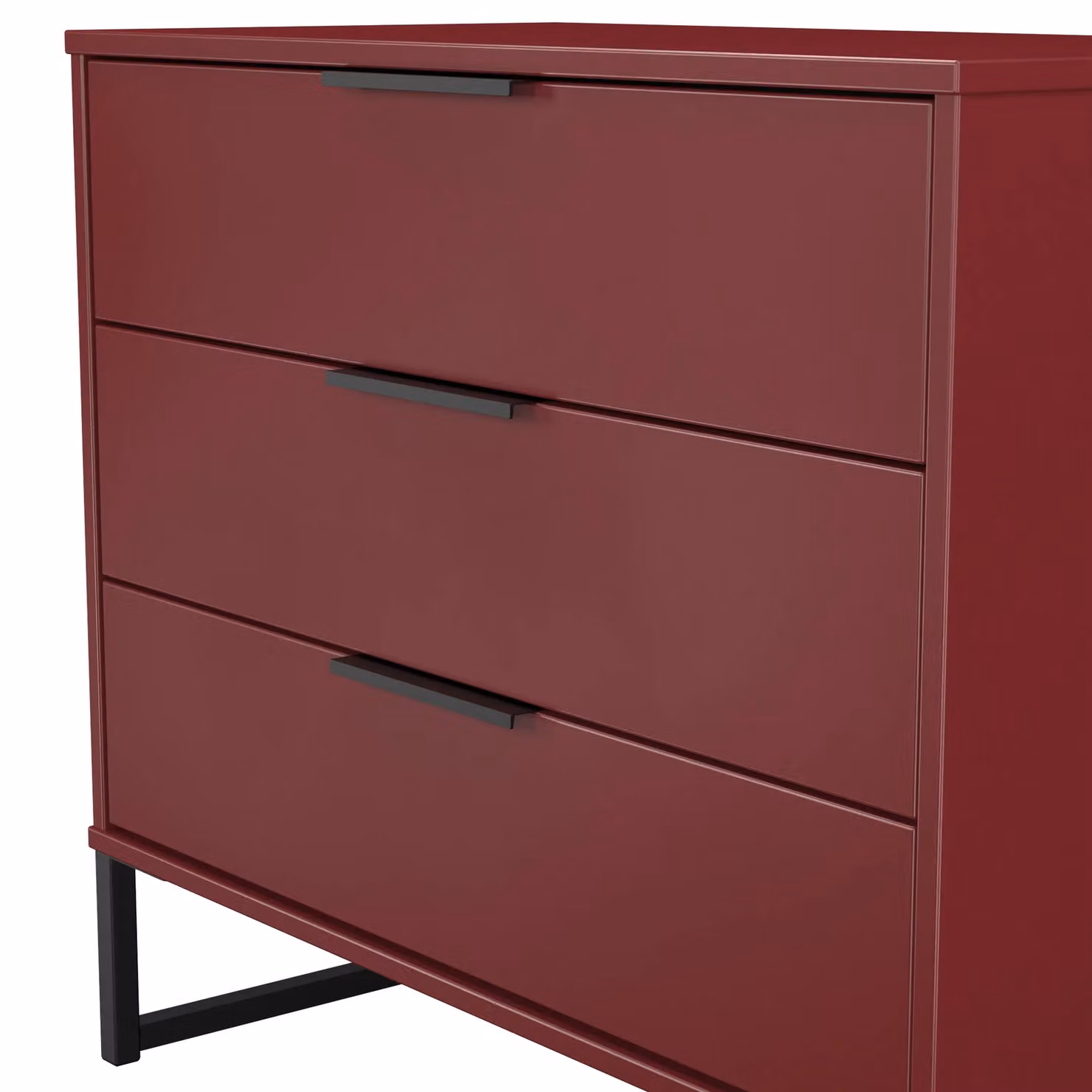Ready Assembled 2 U Fuji 3 Drawer Chest in Red – 4