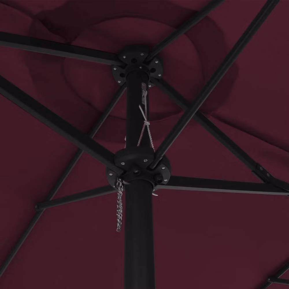 Berkfield Home Cantilever Outdoor Parasol with Aluminium Pole, Bordeaux Red, W: 460 cm, D: 270 cm – 3