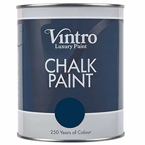 Vintro Nightfall Chalk Paint, Ultra Matt Finish, Black and Blue, 1 l – 2