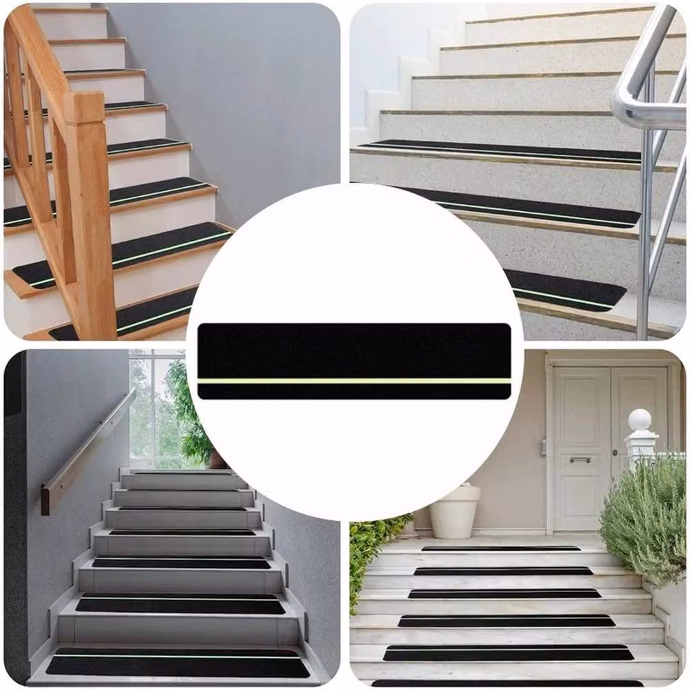 KORVIXA 8-Pack Black Anti Slip Adhesive Non Skid Grip Tape, W: 10 cm, L: 1000 cm – 5