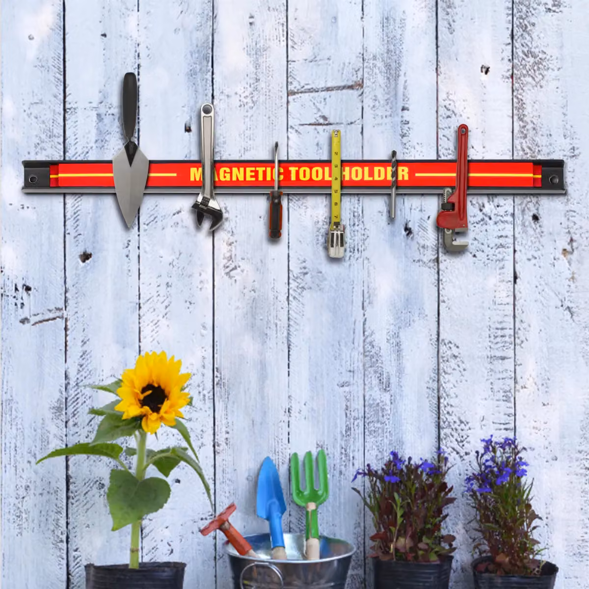 Costway Heavy-Duty Magnetic Tool Holder Set of 3, Black Steel – 4