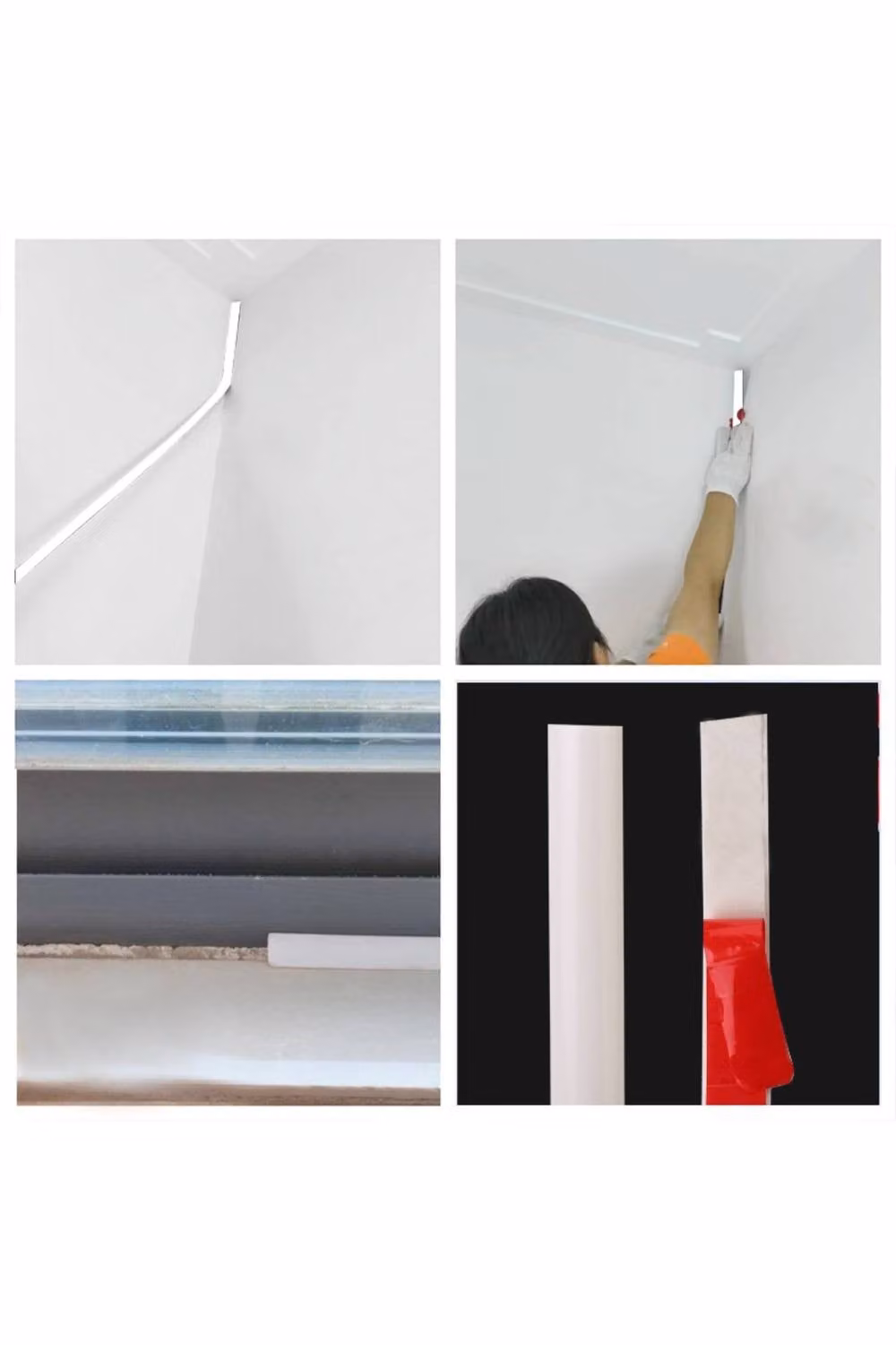 KDMD Self Adhesive White Triangle Trim Ceiling Edge Caulk, 5m, W/H: 19 x 13 mm – 2