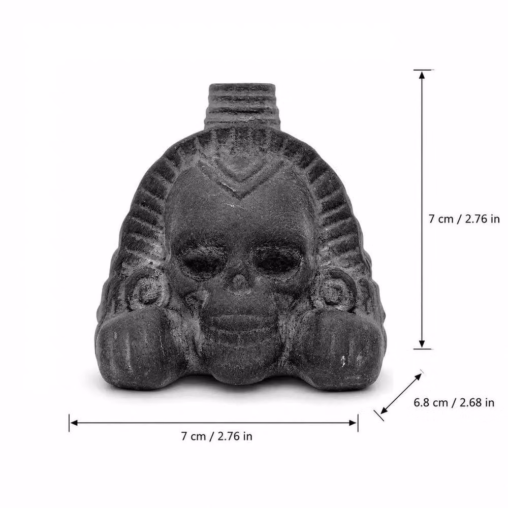 FLAVORA 2-Piece Authentic Aztec Death Whistle in Grey, W/D/H: 100 x 15 x 15 cm – 2