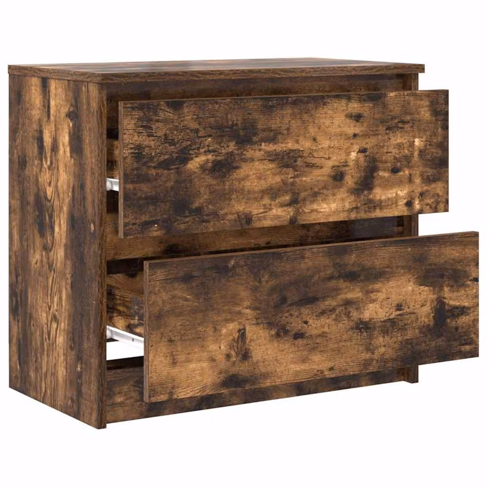 Berkfield Home Smoked Oak TV Cabinet in Brown, W/D/H: 60 x 35 x 54 cm – 3