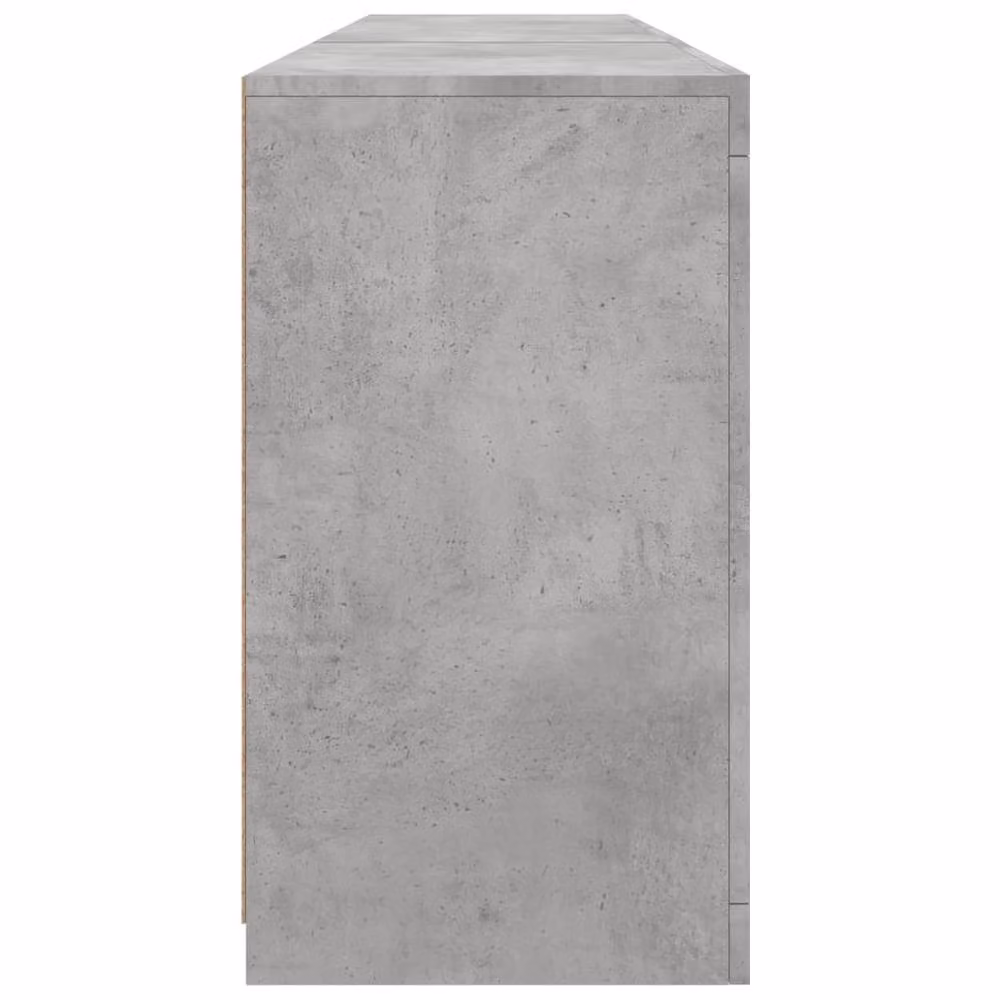 Berkfield Home Modern Sideboard with Integrated LED Lights in Concrete Grey, W/D/H: 162 x 37 x 67 cm – 4