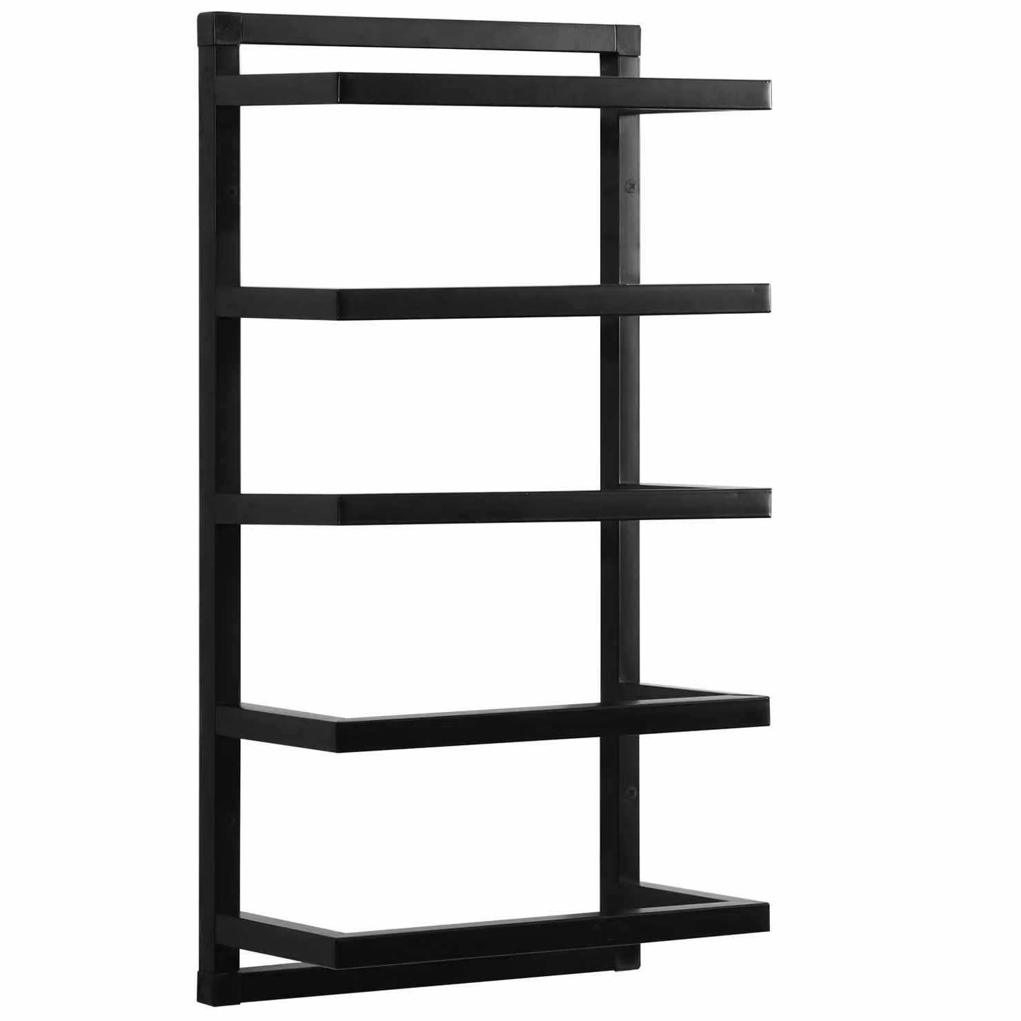 House of Home 5 Tier Wall Mounted Metal Towel Holder Rack in Matt Black – 5