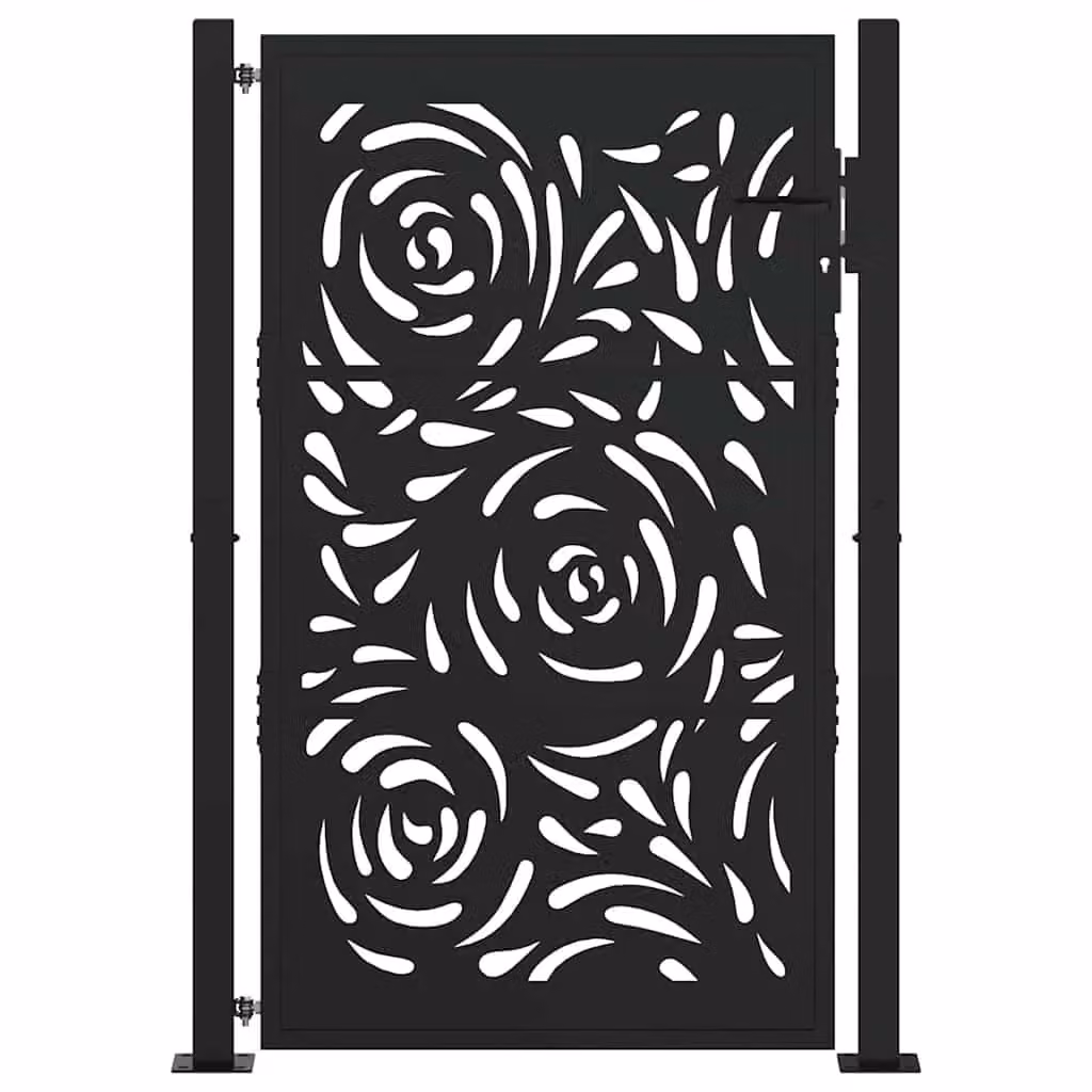 Berkfield Home Black Steel Garden Gate – 3