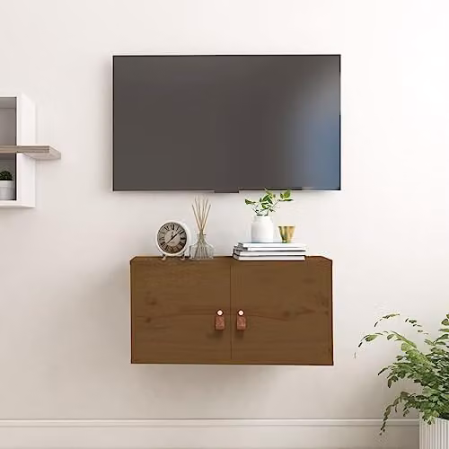 vidaXL Wall Cabinet in Honey Brown Solid Pine Wood, W/D/H: 60 x 30 x 30 cm – 2
