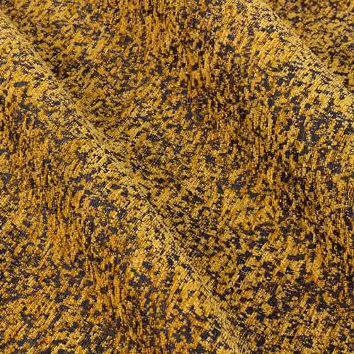 Paoletti Galaxy Gold Velvet Chenille Eyelet Curtain Pair, W: 168 cm, H: 137 cm – 3