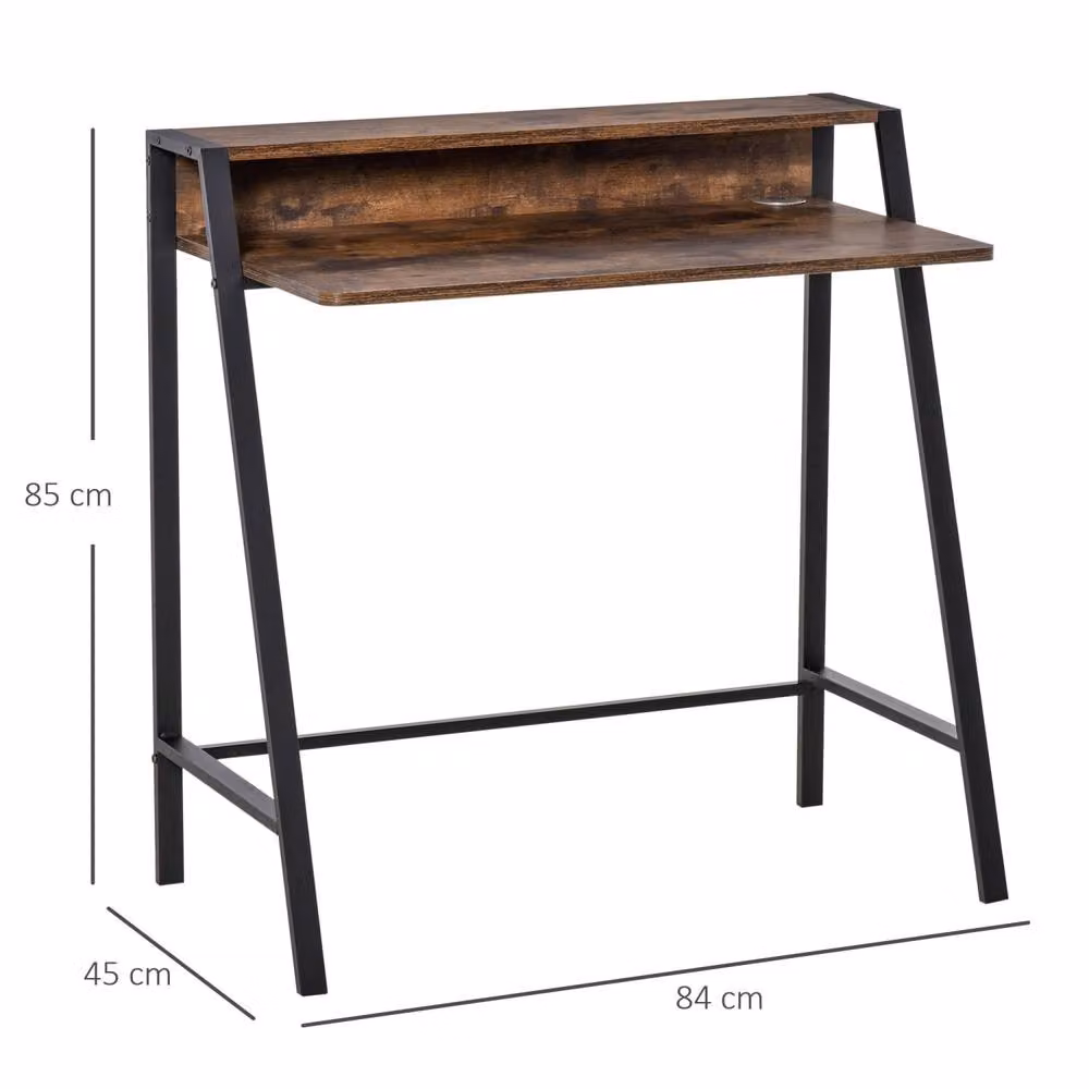 Wyld Haus Hala Compact Writing Desk in Rustic Brown, W/D/H: 85 x 45 x 45 cm – 4