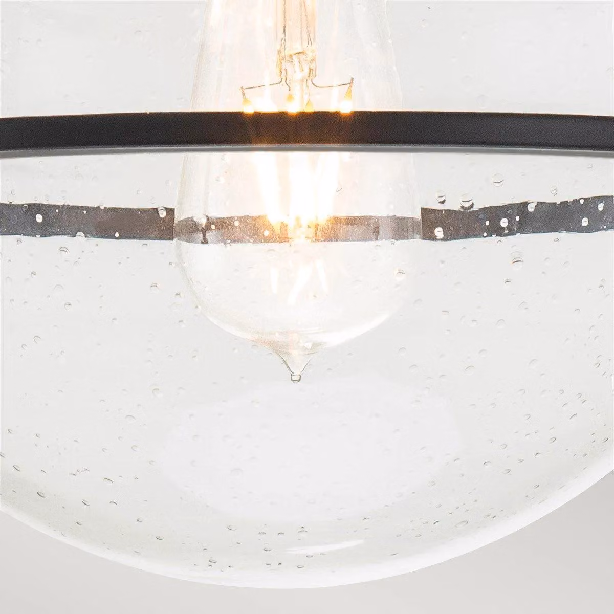 Hinkley Somerset Globe Ceiling Light in Black with Transparent Glass Sphere – 3