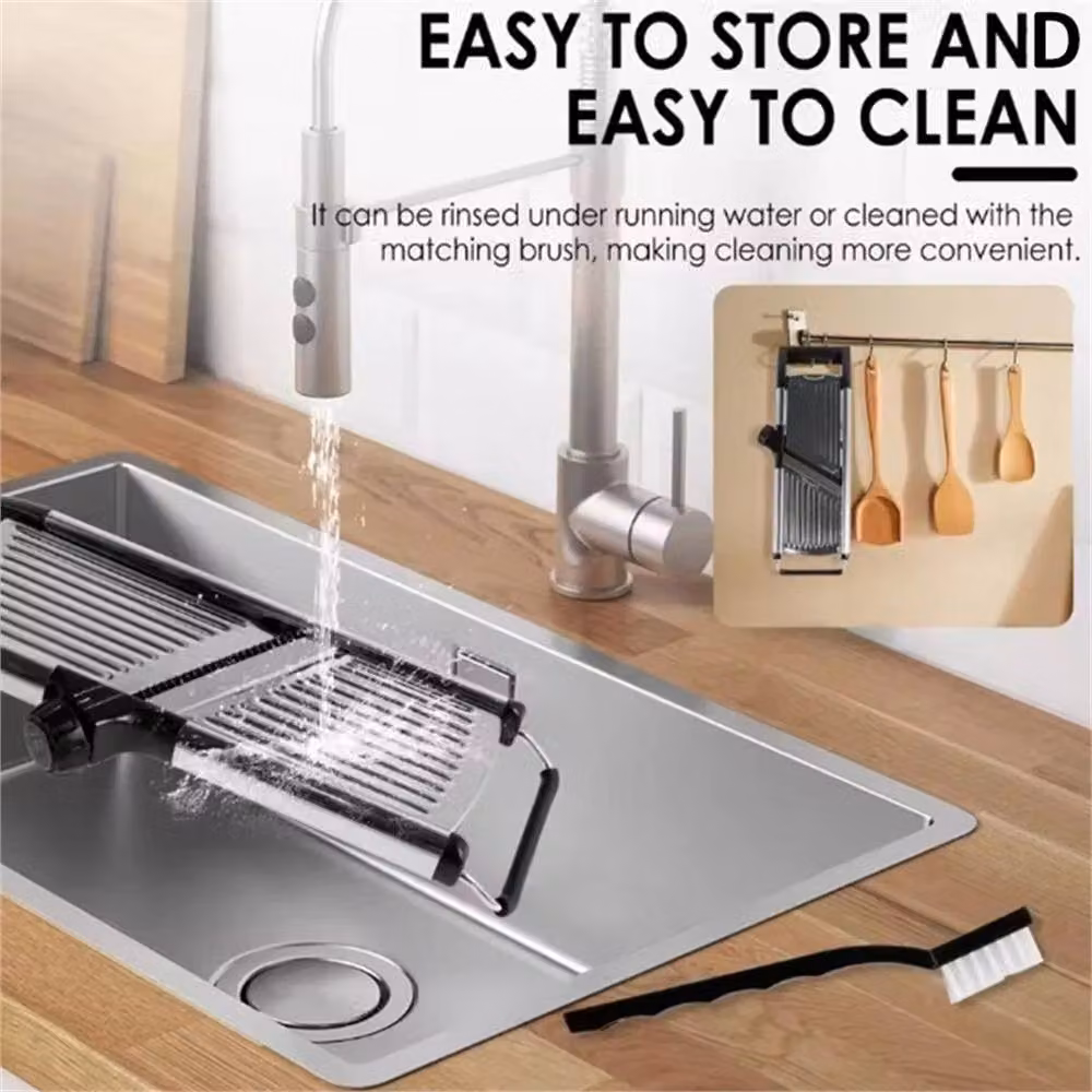 Nordara Professional Mandoline Slicer and Vegetable Fruit Cutter in Black Stainless Steel – 2