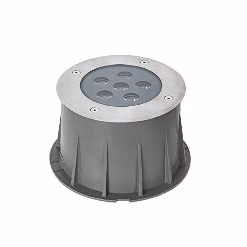 Netlighting Ringo 6 Light Recessed LED Outdoor Ground Light, Stainless Steel, Grey, Warm White, 15.5 cm