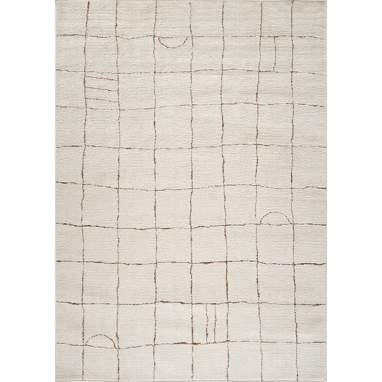 Livabliss Freud Modern Geometric High Pile Rug in Black, Brown and White, W: 160 cm, D: 215 cm – 2