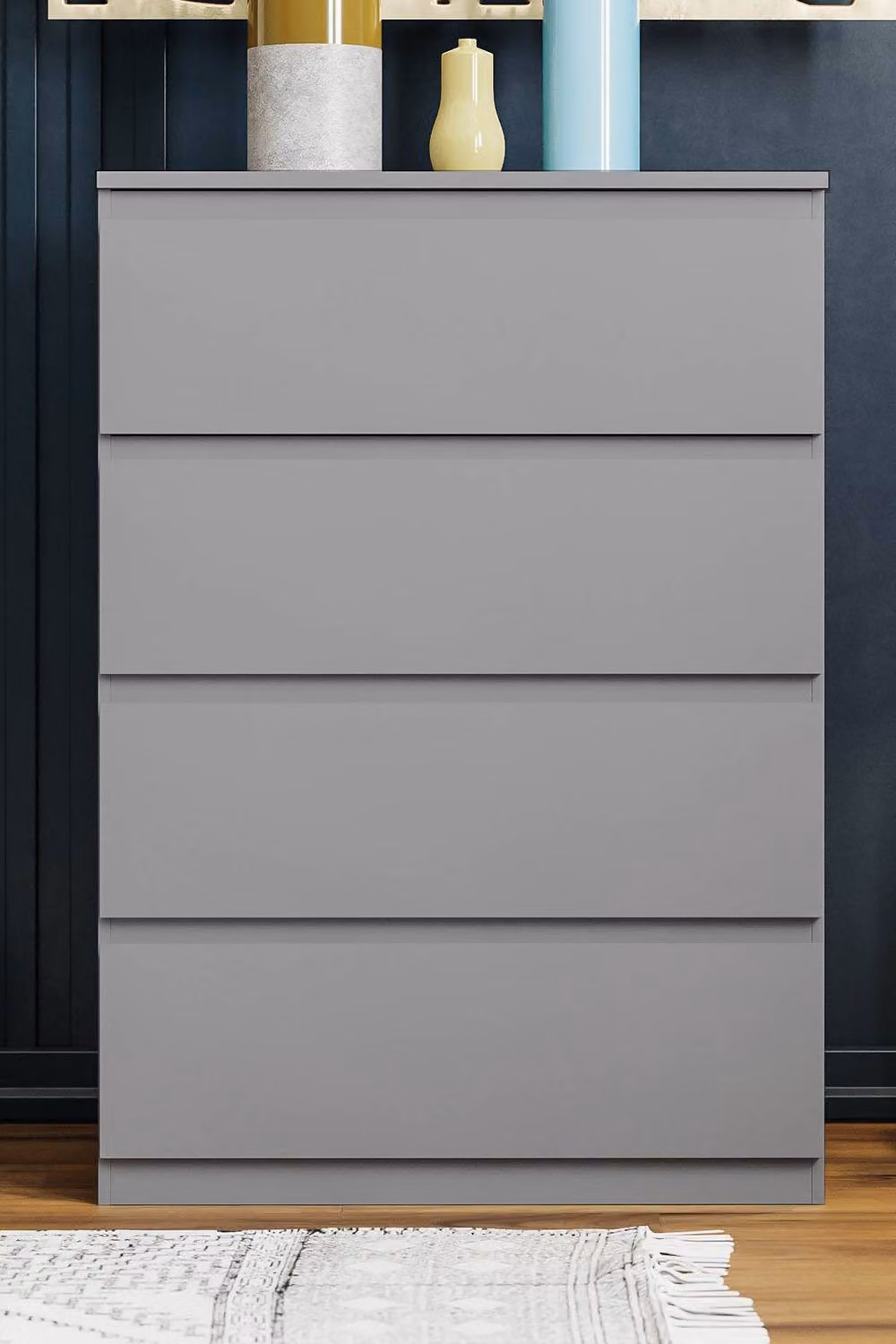 HD Designs Denver 4 Drawer Chest of Drawers in Grey – 3