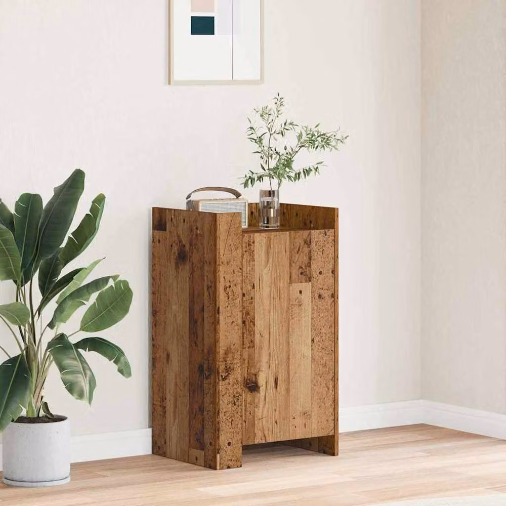 Berkfield Home Rustic Old Wood Sideboard in Brown, W/D/H: 45 x 35 x 75 cm – 2