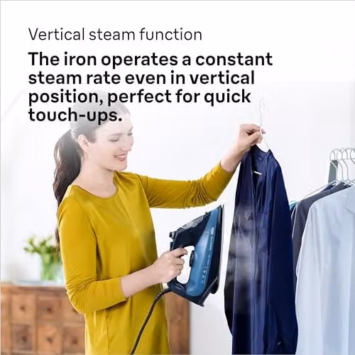 Braun TexStyle 7 Steam Iron with Auto Shut-Off, Blue – 3