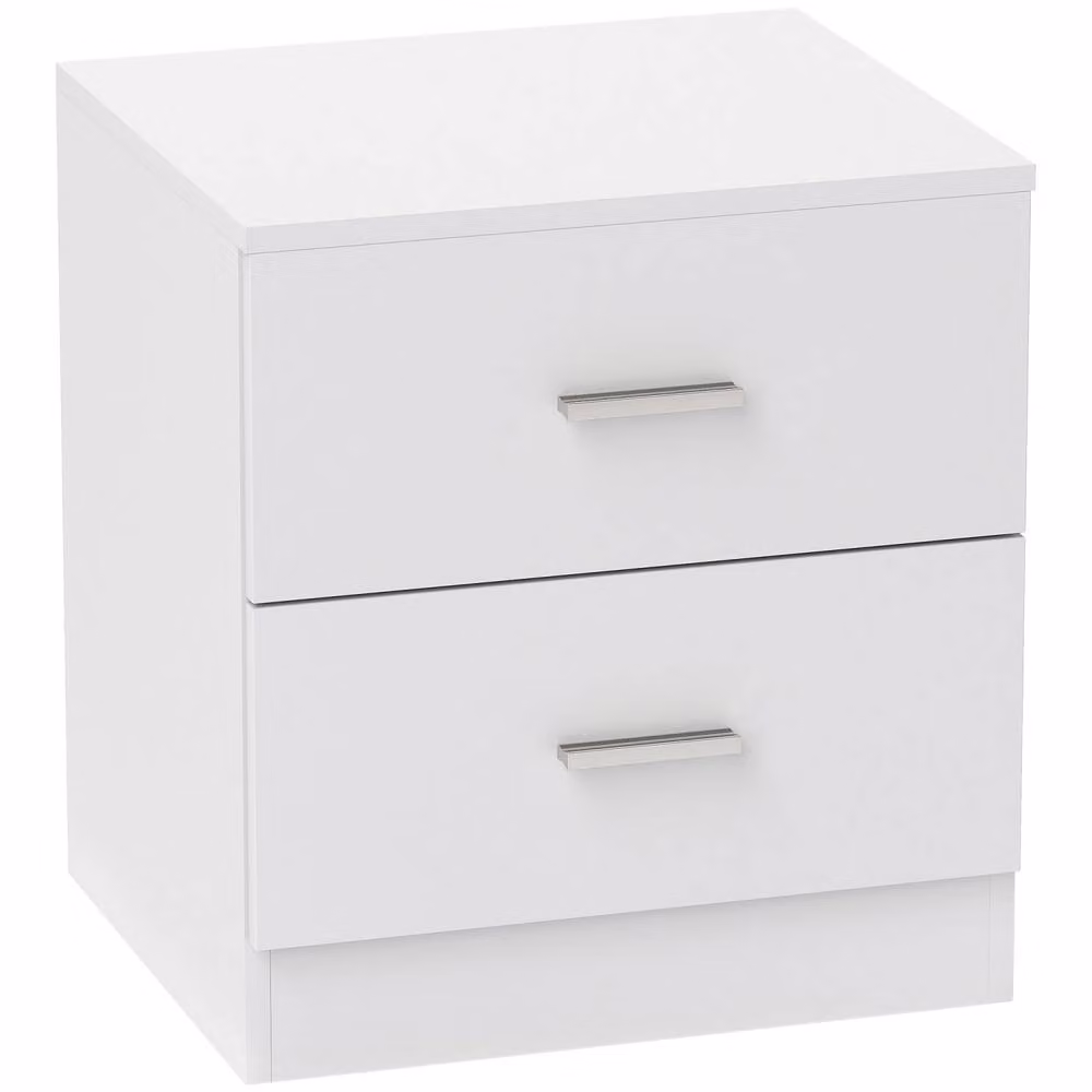 Wyld Haus Kefa Yoka White 2 Drawer Modern Bedside Table – 2