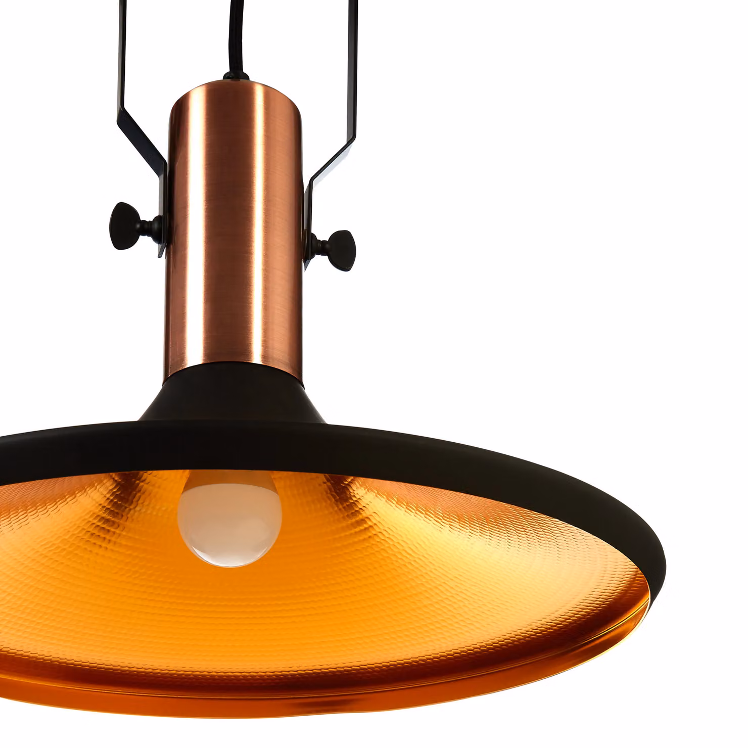 Fifty Five South Argo Industrial Dome Pendant Light in Black and Copper – 3
