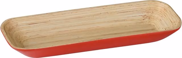 Orsina Kyoto Large Rectangular Bamboo Tray in Red