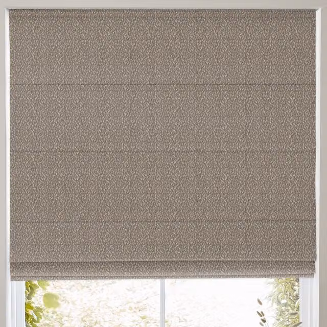 Arkona Made to Measure Blackout Roman Blind in Plain Polyester, Beige or Grey