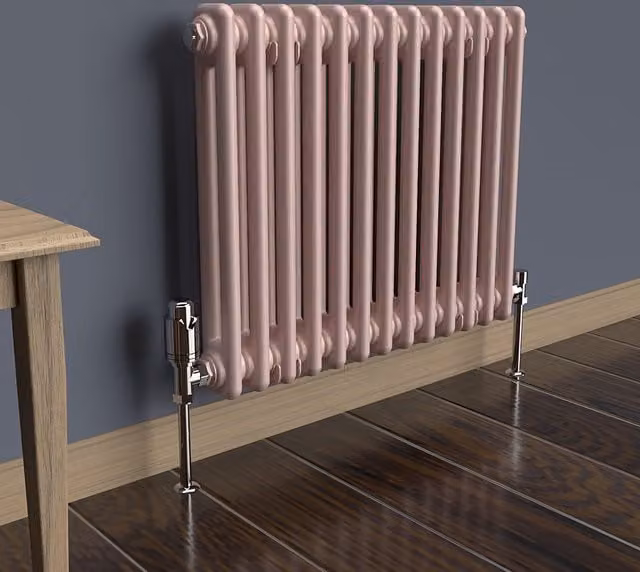 Lux Heat Horizontal 2 Column Steel Radiator in Pink, W: 60.5 cm, H: 50 cm