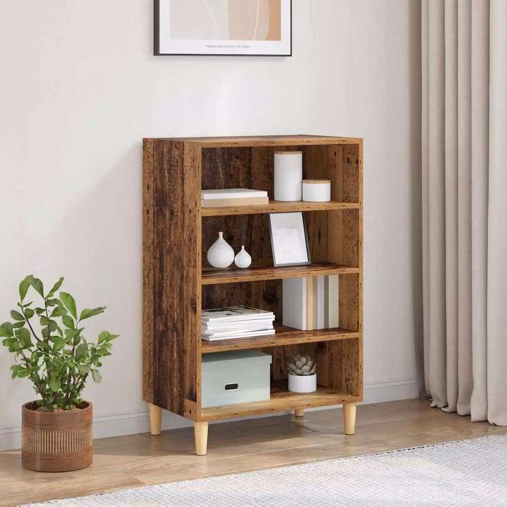 Berkfield Home Sideboard with Shelf in Brown Old Wood, W/D/H: 57 x 35 x 90 cm – 2