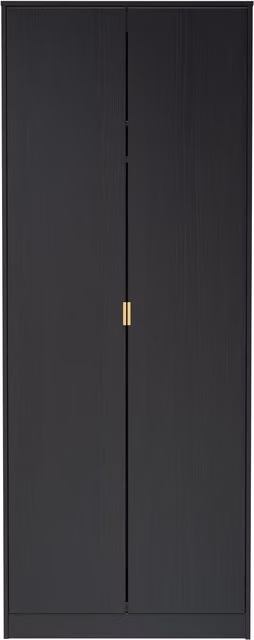 Ready Assembled 2 U Fuji 2 Door Wardrobe in Black
